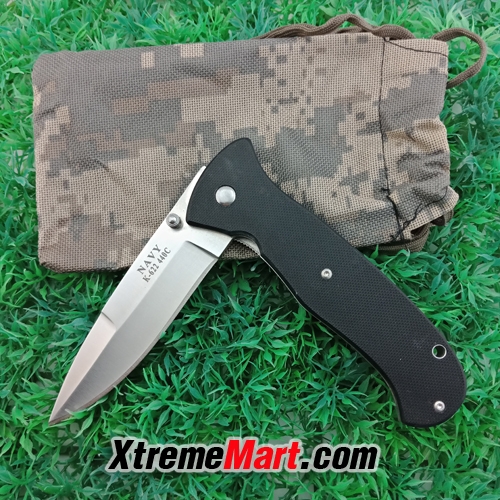 มีดพับ NAVY รุ่น K-622 Liner Lock 440C Stainless steel Folding Knife (สีดำ)