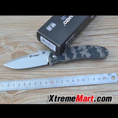 มีดพับ GANZO G704-CA Stainless Steel Folding Knife (ลายพราง)