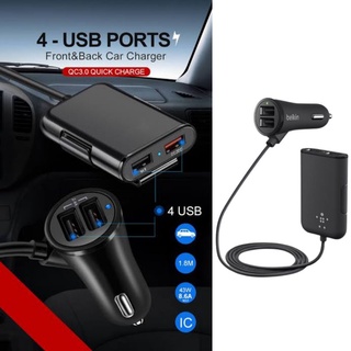 เครื่องชาร์จUSB 4 พอร์ทในรถยนต์ที่ชาร์จโทรศัพท์มือถือในรถยนต์ใช้4พอร์ตพร้อมกัน
