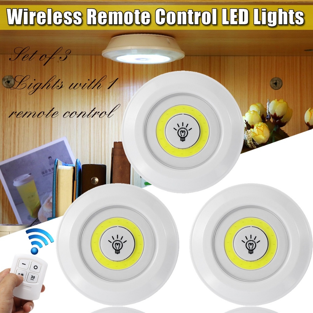 ไฟ LED ติดผนัง ไฟติดเพดาน ไฟทางเดิน 3ชิ้น/ชุดพร้อมรีโมท LED light with Remote Control set of 3