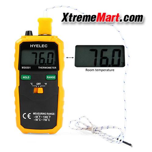 เครื่องวัดอุณหภูมิ มิเตอร์วัดอุณหภูมิ Hyelec MS6501 Digital Thermometer Temperature Meter