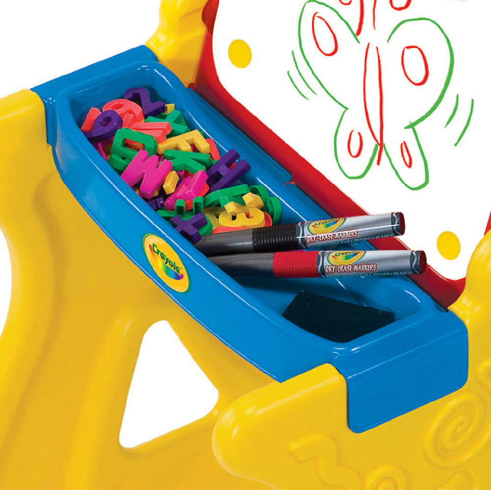 โต๊ะวาดเขียนเอนกประสงค์สำหรับเด็ก Crayola Play 'N Fold 2-in-1 Art Studio (Red & Yellow)