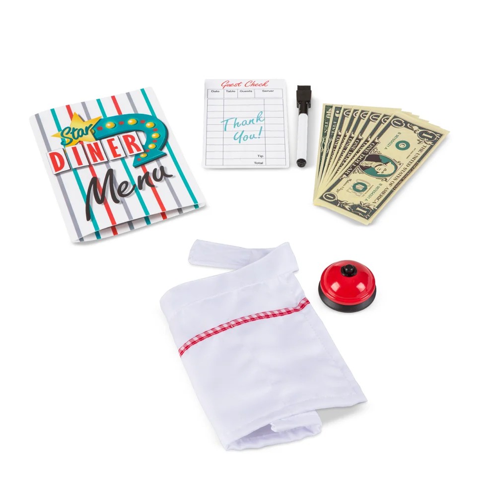 ชุดอุปกรณ์ของเล่นทำอาหาร Melissa & Doug Star Diner Restaurant Play Set