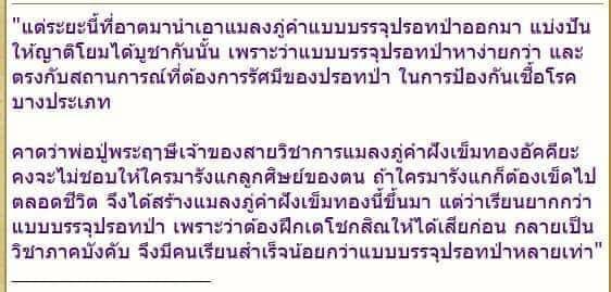 แมลงภู่ (แมงภู่ แมงบู๊) แกะสลัก เนื้อไม้งิ้วดำ (ฝั่งเข็มบรรจุด้วยปรอทป่าแท้) ปี2563