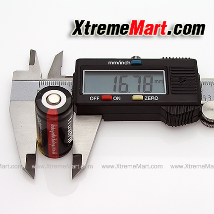 แบตเตอรี่ชาร์จ TrustFire R123A 16340 3.7V 880mAh Li-ion มีวงจรป้องกัน (ราคาต่อก้อน)