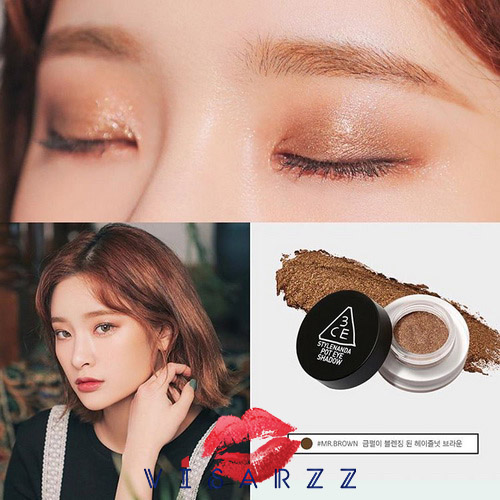 3CE Pot Eye Shadow 3g # Mr.Brown วิ้งน้ำตาลชิมเมอร์ทอง กลิ๊ตเตอร์ทาตาเนื้อมูสนุ่ม ทาง่าย วิ้งจะไม่หลุดร่วงกระจาย เกาะผิวเปลือกตาโดยไม่แตกเป็นชั้นๆ