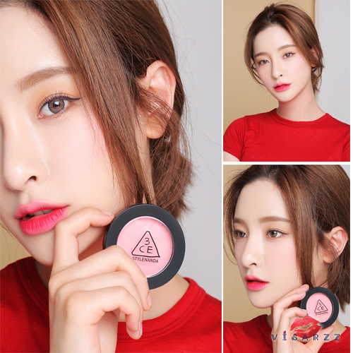 3CE Face Blush #Cotton Candy บลัชอนนเนื้อฝุ่นสีสดใส เนื้อละเอียด ปัดแล้วสีฟุ้งสวย ติดทน