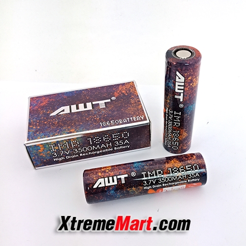 แบตเตอรี่ AWT IMR 18650 35A / 3500mAh Battery New Release (ของแท้ 100%) (ก้อนละ)