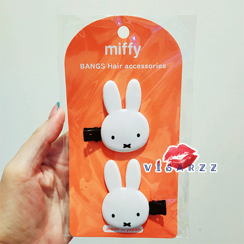 (#6986) Miffy กระต่ายขาว Hair Clip กิ๊บติดผมญี่ปุ่น 1 คู่ สุดคิวท์