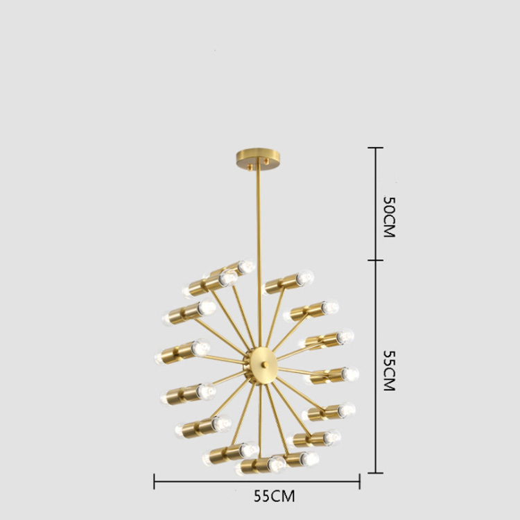 โคมไฟแขวนเพดานเหล็กสไตล์ Modern simplicity ทรงวงล้อชิงช้าสวรรค์ [MS8022]