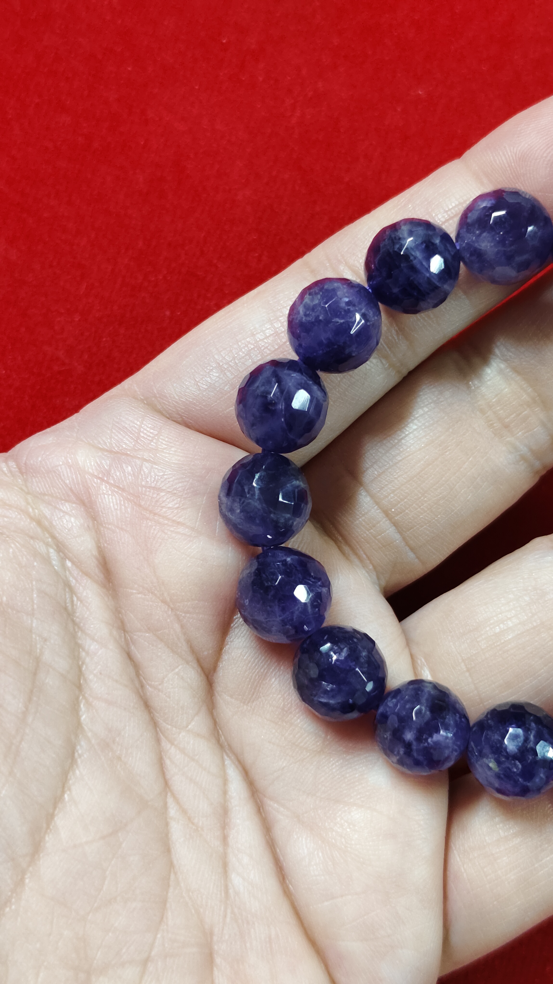 #ข้อมือหินอเมทิสต์เจียเหลี่ยรหัสbh-0041