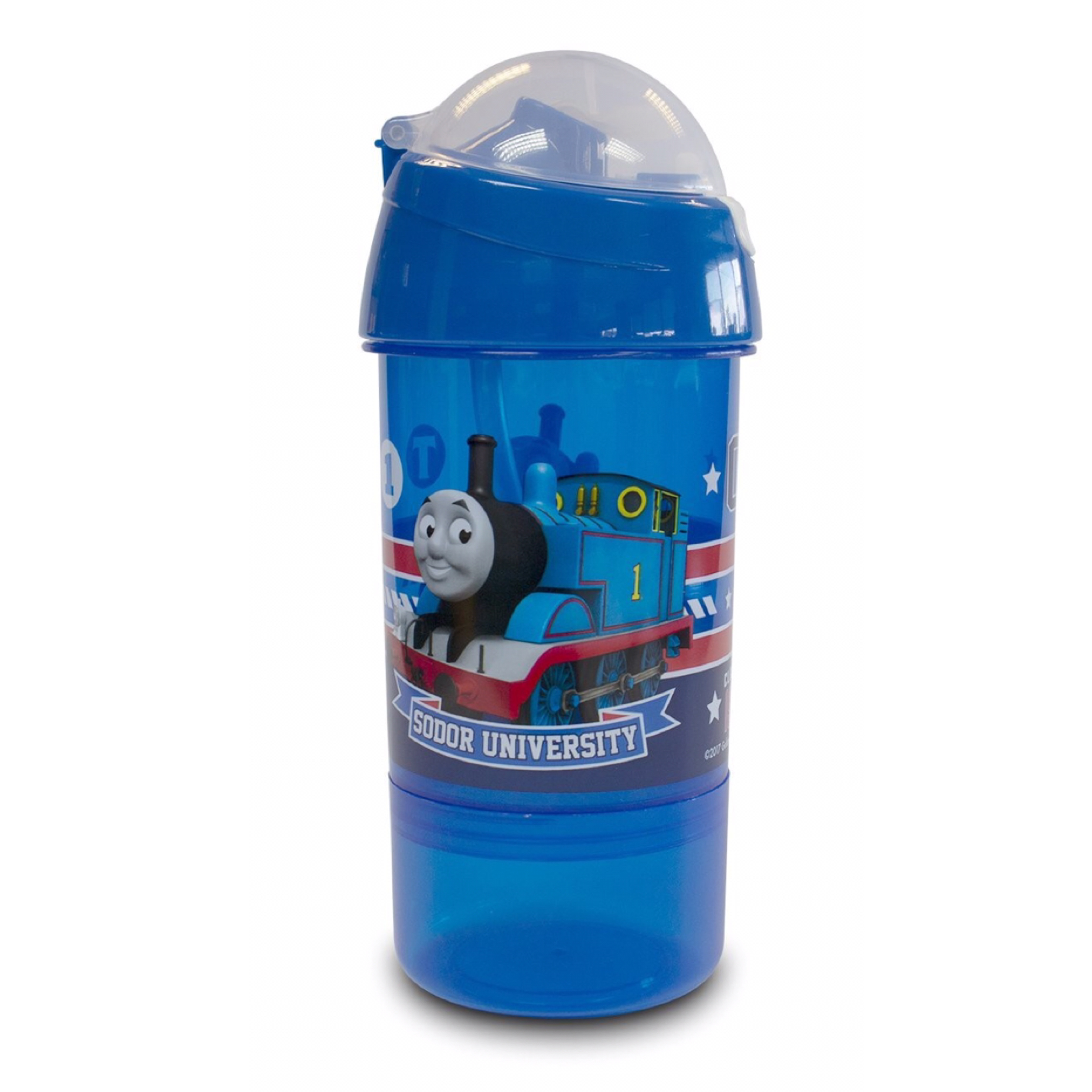 กระติกน้ำพร้อมหลอดดื่มสำหรับบรรจุเครื่องดื่มและของว่าง SPEAMARK Housewares Sip N Snack Thomas & Friends Bottle