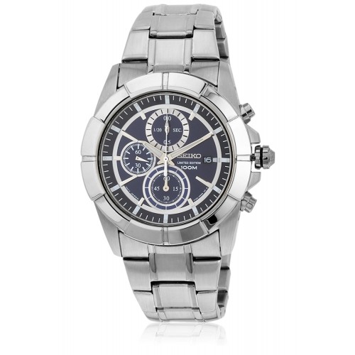 Seiko SNDE79P1 Seiko Silver/Blue Chronograph Watch