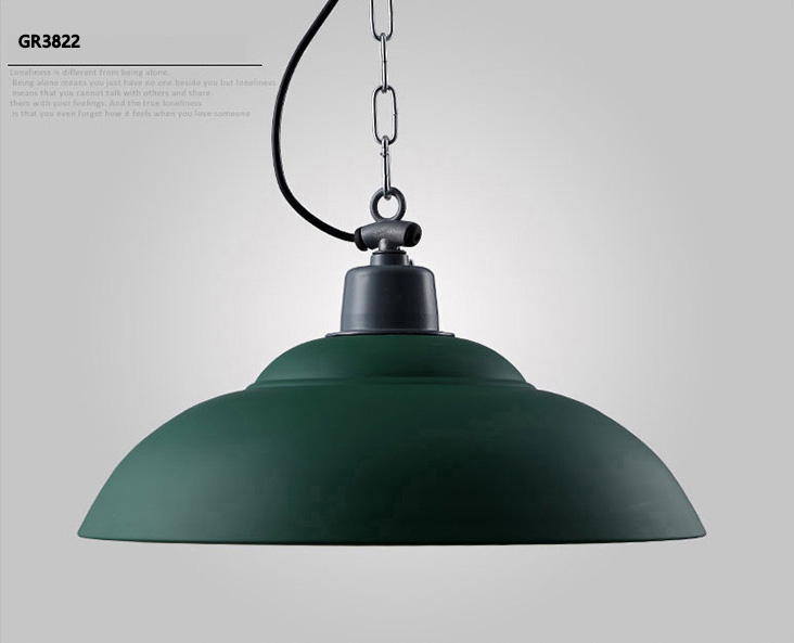 โคมไฟห้อยเพดาน Army Green 38x22cm [GR3822]