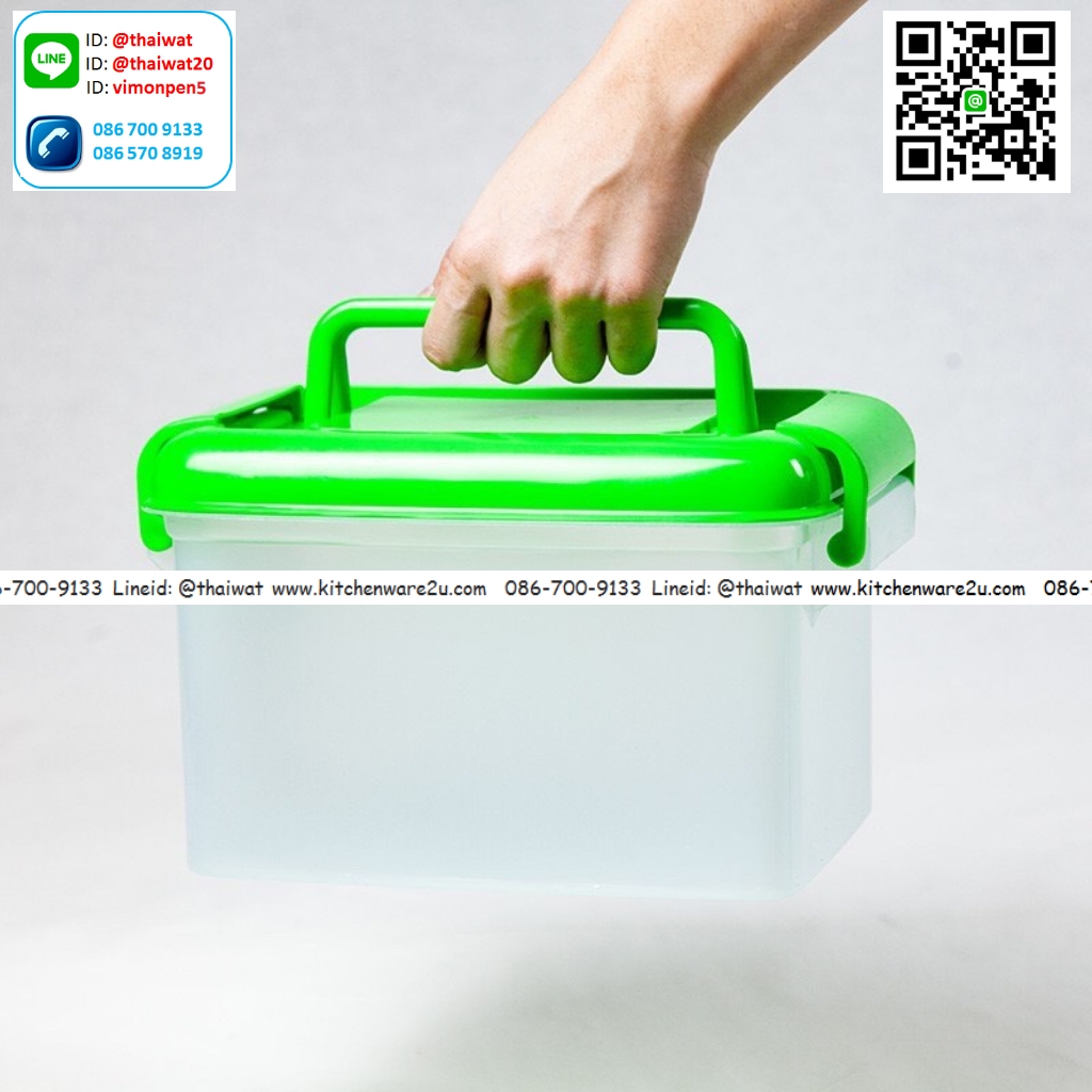 P00116 กล่องหูหิ้วฝาล๊อคเอนกประสงค์ 4 ลิตร (17*25*15.5 cm) เกรดเอ สีหวาน No.138 (ราคาส่งต่อ 1โหล: 12 ใบ)