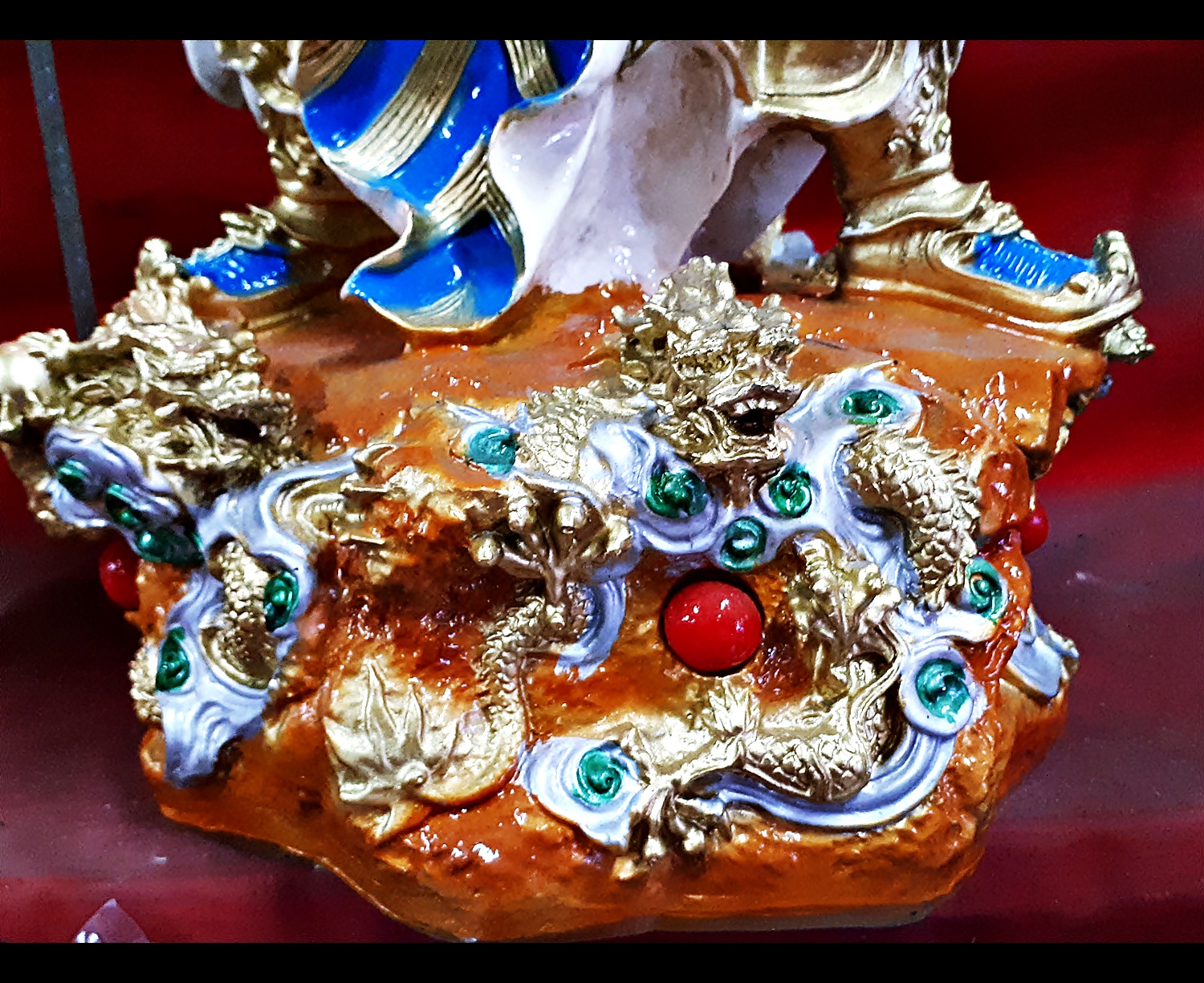 รูปหล่อ เทพเจ้า กวนอู ออกศึก ขนาดใหญ่ 22 นิ้ว