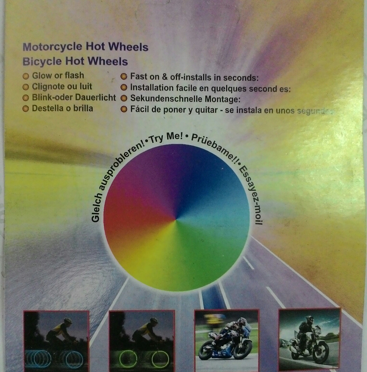 ไฟติดซี่ล้อจักรยานแบบแฉก