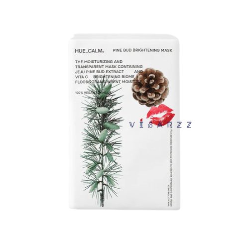 (1กล่อง 10 แผ่น) Exp.12/27 Pine Bud Brightening Mask 27g ฮิว คาล์ม ไพน์ บัด ไบร์ทเทนนิ่ง มาส์ก สูตรผิวกระจ่างใส