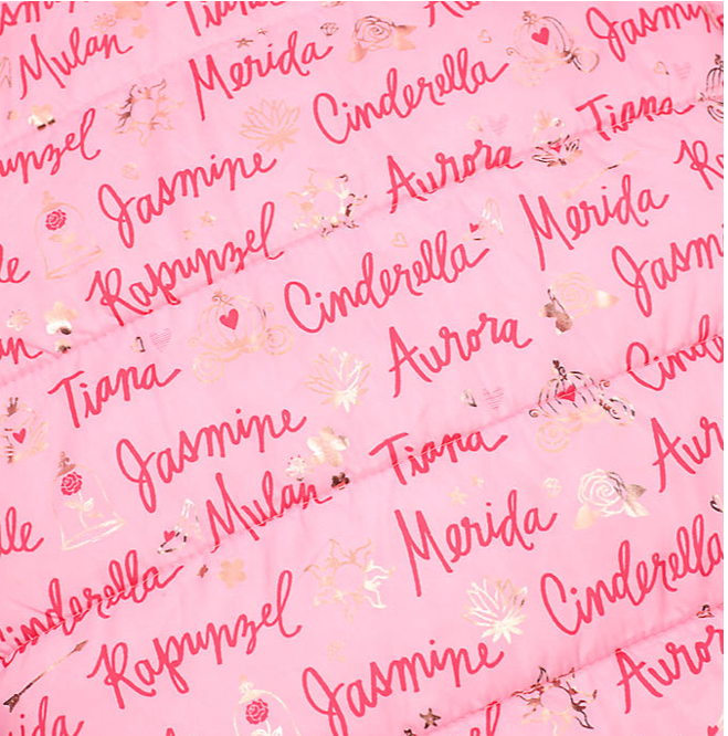 เสื้อแจ็คเก็ตกันหนาวแบบบุนวมสำหรับเด็ก Disney Princess Puffer Jacket for Kids