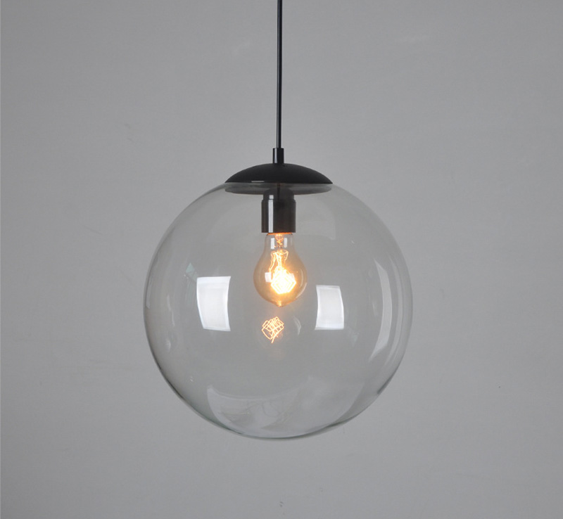 โคมไฟแขวนเพดานแก้วใสทรงกลมหัวเดี่ยว [SD9032]