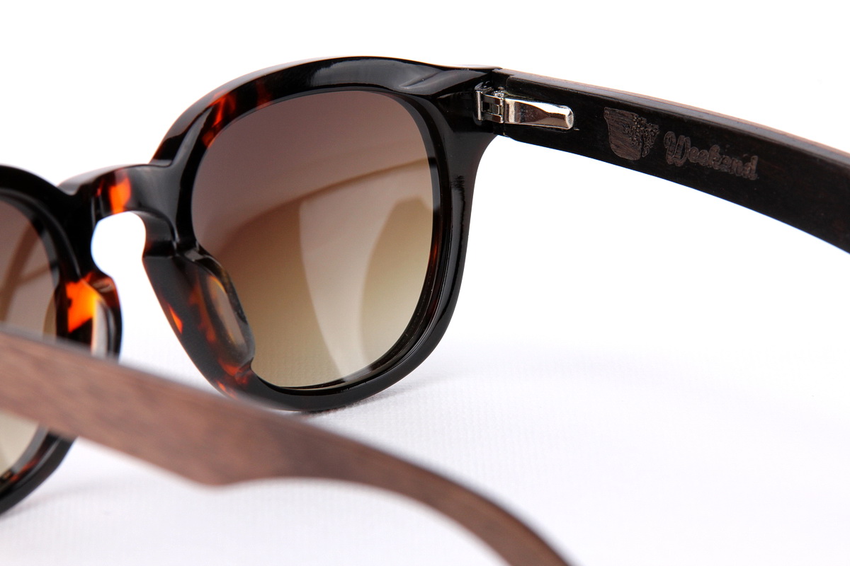 แว่นกันแดดขาไม้ Weekend Duet Collection Tokyo Havana (Dark)