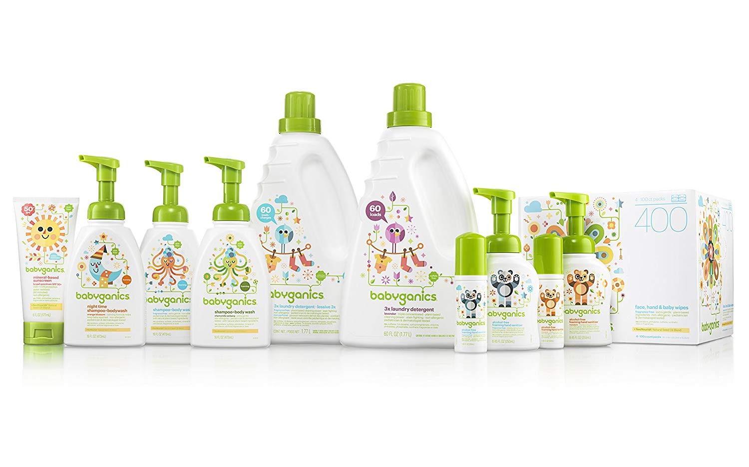 โฟมทำความสะอาดมือปลอดสารพิษ Babyganics On-The-Go Alcohol-Free Foaming Hand Sanitizer