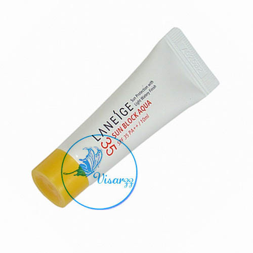 (Tester) Laneige Sun Block Aqua SPF 35 PA++ 10mL กันแดดสูตรน้ำ ชุ่มชื่น ซึมซาบเร็ว ไม่ทิ้งคราบขาว ปรับผิวให้กระจ่างใสขึ้น