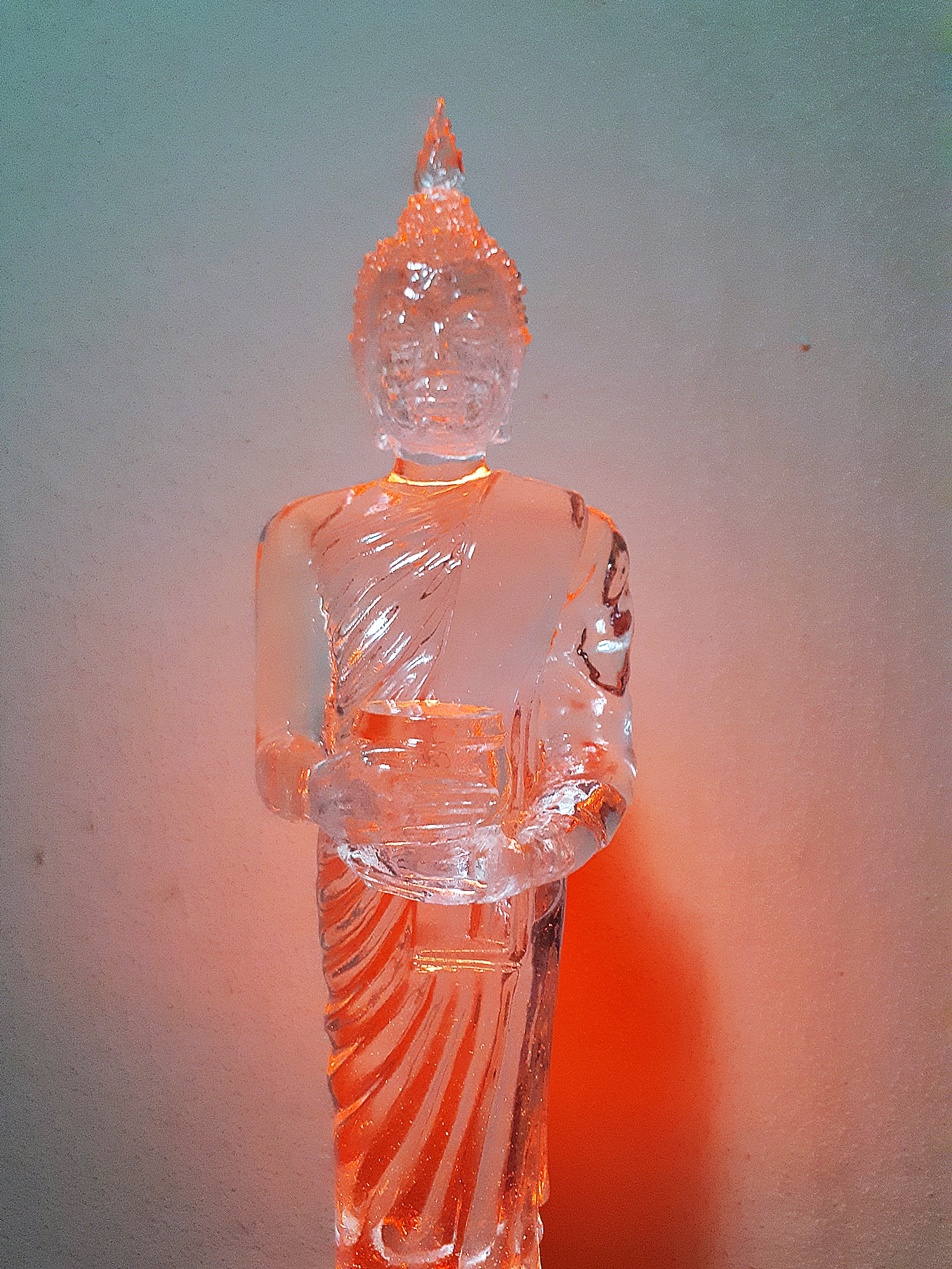 รูปหล่อ หลวงพ่อไหลมาเทมา(หลวงพ่อเงินไหลมาเทมา) พระพุทธรูป สมเด็จองค์ปฐม ปางอุ้มบาตร เนื้อเรซิ่นใส (พร้อมฐานไฟ) (เข้าพิธี วัดศาลพันท้ายนรสิงห์) ปี2562