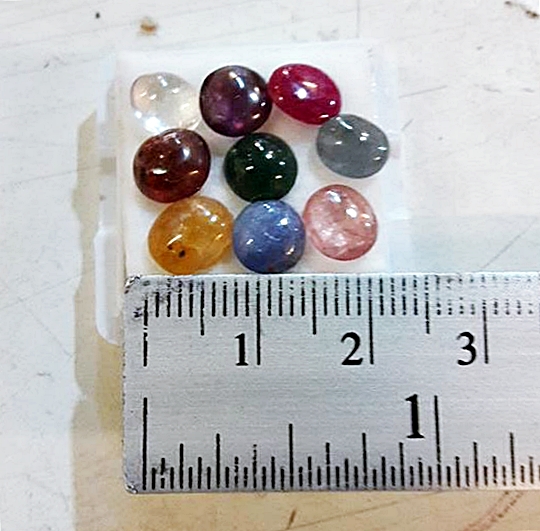 พลอยนพเก้า (9เม็ด 9สี เม็ดละ 1 สี) หินมงคล พลอยมงคล ของแท้ เกรดดีนำเข้าจากพม่า (ขายปลีก ขายส่ง)