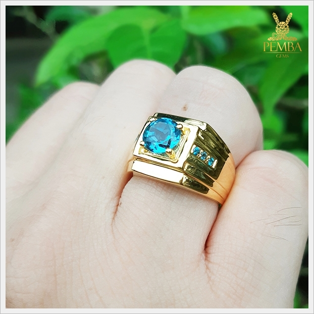 แหวนโทแพซ ทองแท้ สวมใส่โดดเด่นเต็มๆ นิ้ว(สอบถามราคาได้ค่ะ)