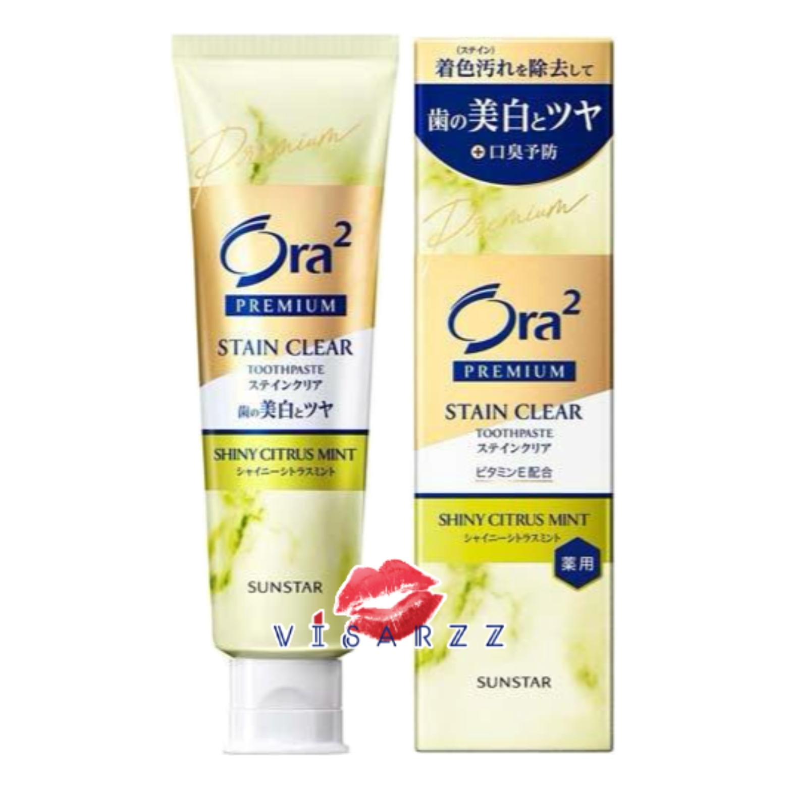 (Shiny Citrus Mint) Sunstar Ora2 Me Premium 100g ยาสีฟันโอราทู สูตรพรีเมี่ยม คอลเล็กชั่น ฟันขาว ขจัดคราบหินปูน