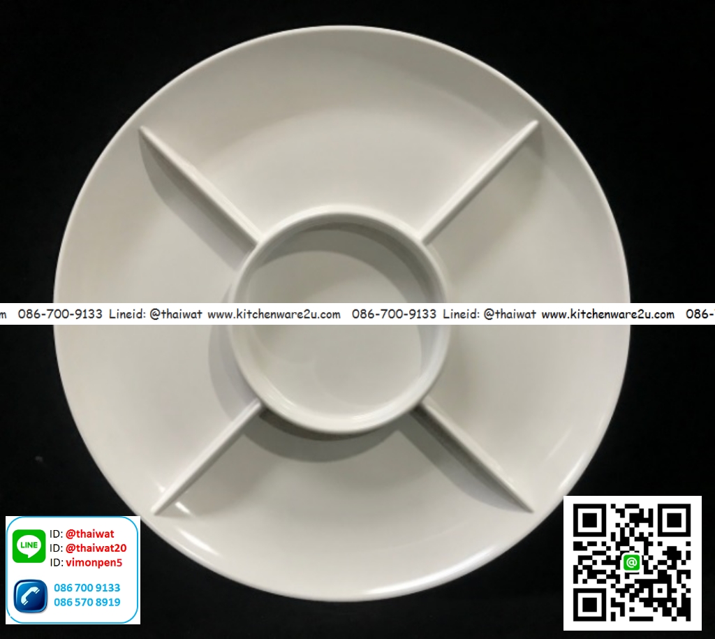 P07818 จานออเดิฟ 11.5 นิ้ว เมลามีนแท้ สีพื้น Melamine ware เครือซูปเปอร์แวร์ P1081-11.5 (ราคาส่งต่อ 12 ใบ : 125 บ.ต่อใบ)