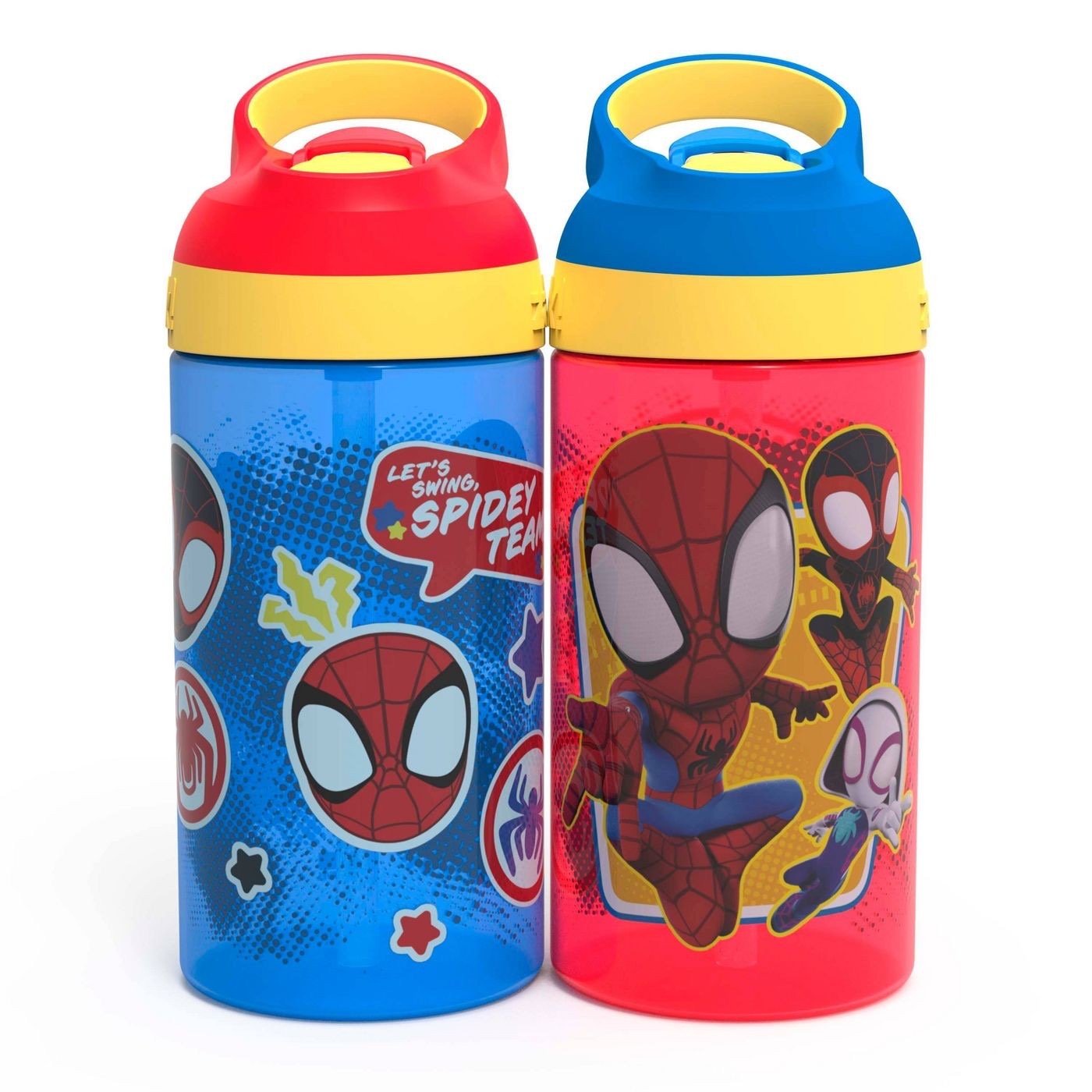 กระติกน้ำพร้อมหลอดดื่มสำหรับเด็ก Zak! Spider-Man 16 Oz. Water Bottle (2-Pack)