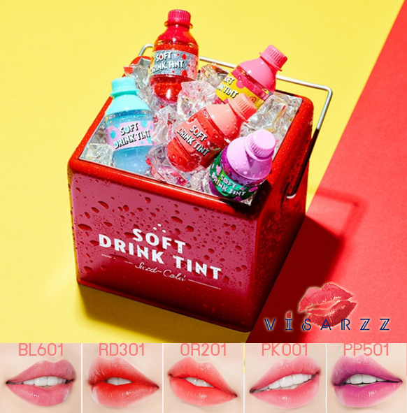 ขายส่ง 180.- (#OR201 Grapefruit Fantasy) Etude Soft Drink Tint ลิปทินต์แพคเกจโซคิ้ว ในรูปขวดน้ำอัดลมสีสดใส คอลเลกชั่นนี้สีสวยทุกสี ติดทน ทาง่ายด้วยค่ะ