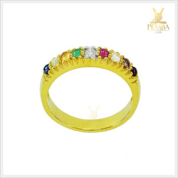 แหวนนพเก้าแท้ ดีไซน์ทันสมัย งานสุดละเอียดประณีต