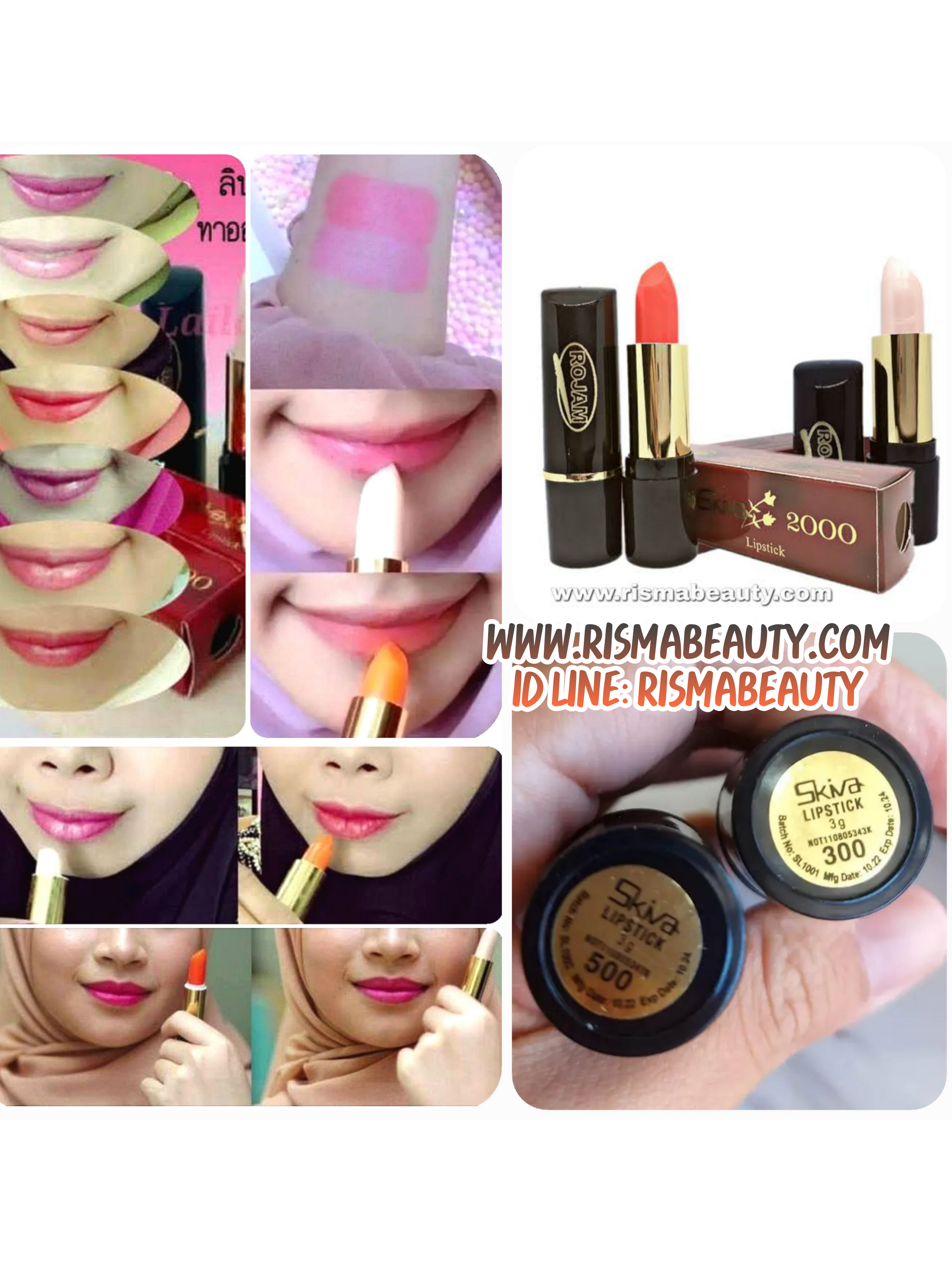 ลิปสติกRojam sakiva ติดทนนาน แท้100% มีเก็บเงินปลายทาง