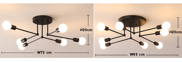โคมไฟติดเพดานสำหรับเพดานต่ำก้านเหล็กฐานกลมสไตล์โมเดิร์น [DYG01]