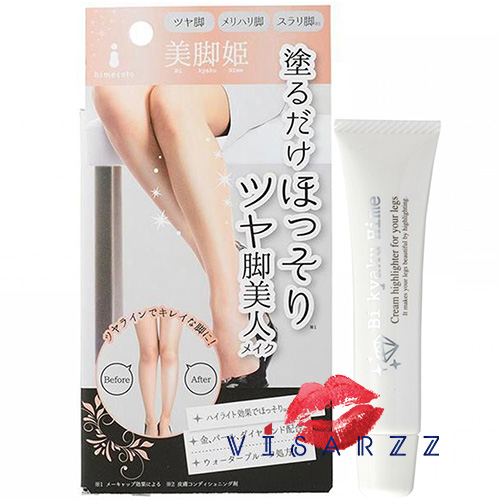 Himecoto Bi Kyaku Hime Cream for Leg 20g ครีมที่มีรีเฟลคในการเพิ่มมิติไฮไลท์ให้ดูขาเรียว พร้อมกับเพิ่มความขาวเนียนใสให้กับเรียวขา พร้อมมอยส์เจอร์ไรเซอร์บำรุงผิว ให้ผิวเรียบเนียน นุ่มยิ่งขึ้น