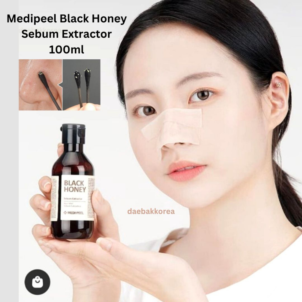 Medi-Peel Black Honey Sebum Extractor 100mL เมดิพีล เซรั่มน้ำผึ้งดำกระชับรูขุมขน สำหรับผิวมันและผิวผสม ด้วยสารสกัดจากน้ำผึ้งดำของออสเตรเลีย Manuk ซึ่งช่วยเปิดรูขุมขนและขจัดไขมันส่วนเกินที่สะสม
