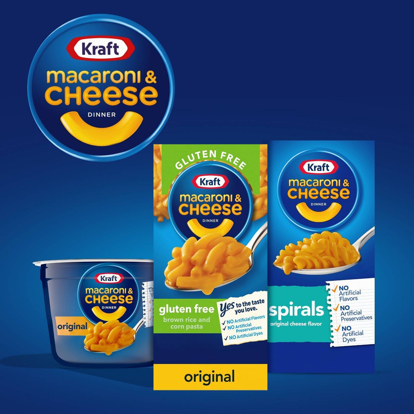มะกะโรนีชีสสูตรปราศจากกลูเต็น Kraft Macaroni & Cheese Dinner - GLUTEN FREE