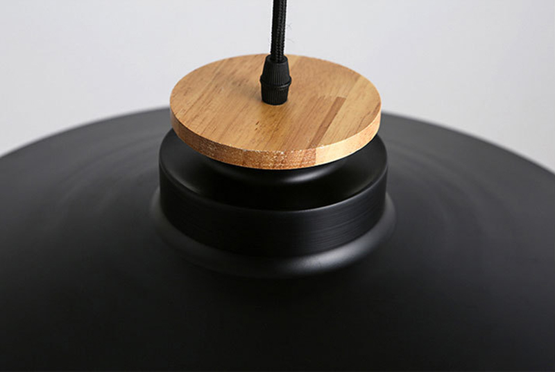 โคมไฟแขวนเพดาน Modern Minimalist 40x18cm มีแผ่นไม้ [341601]