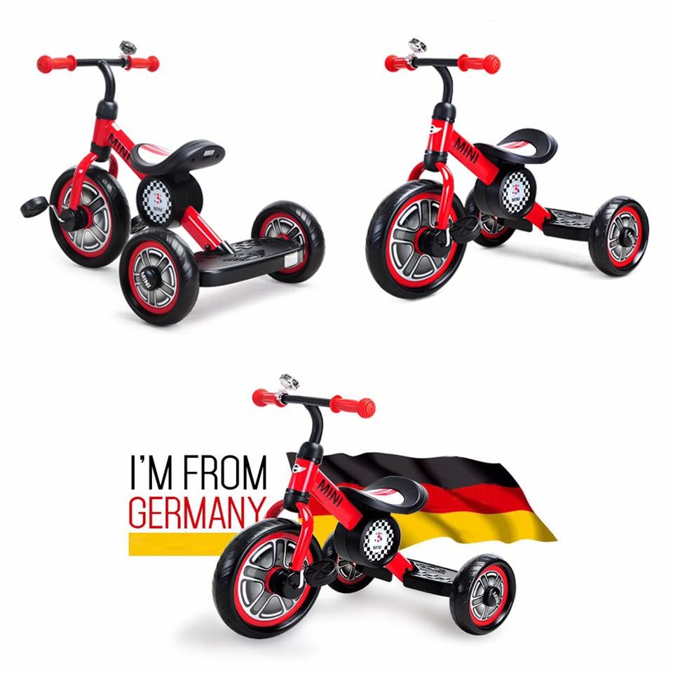 จักรยานสามล้อสำหรับเด็ก Mini Cooper 10" Tricycle Bike for Children