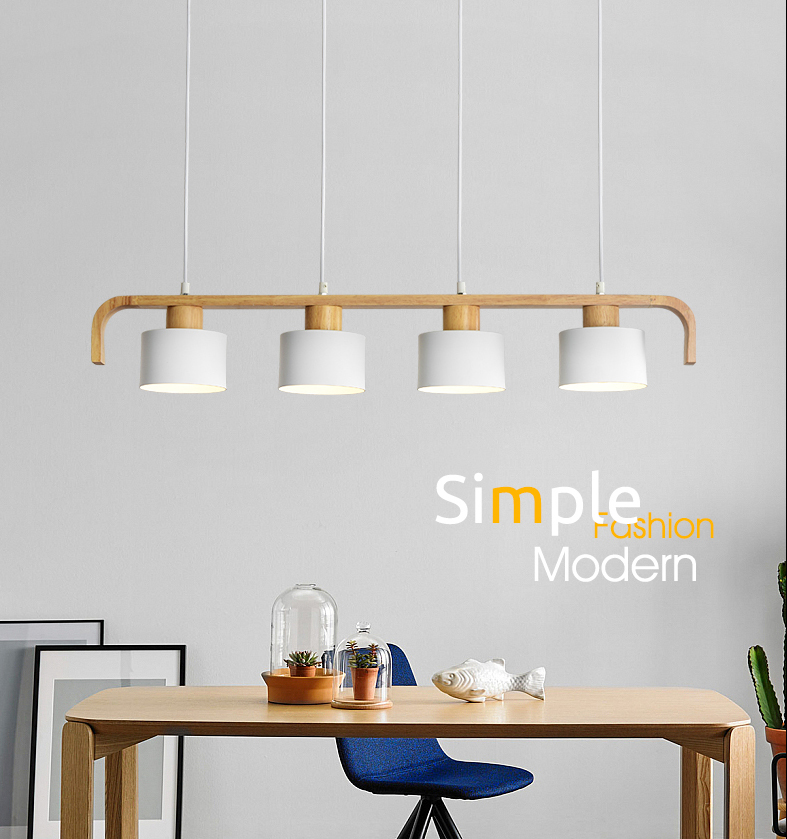โคมไฟติดเพดาน Nordic wood / Modern Japanese แบบ 3 ดวง/4ดวง