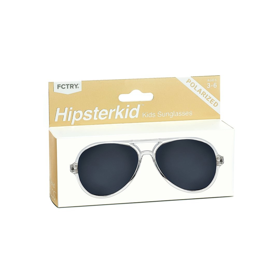 แว่นกันแดดสำหรับเด็ก Hipsterkid Polarized Baby Aviator Sunglasses (Clear)