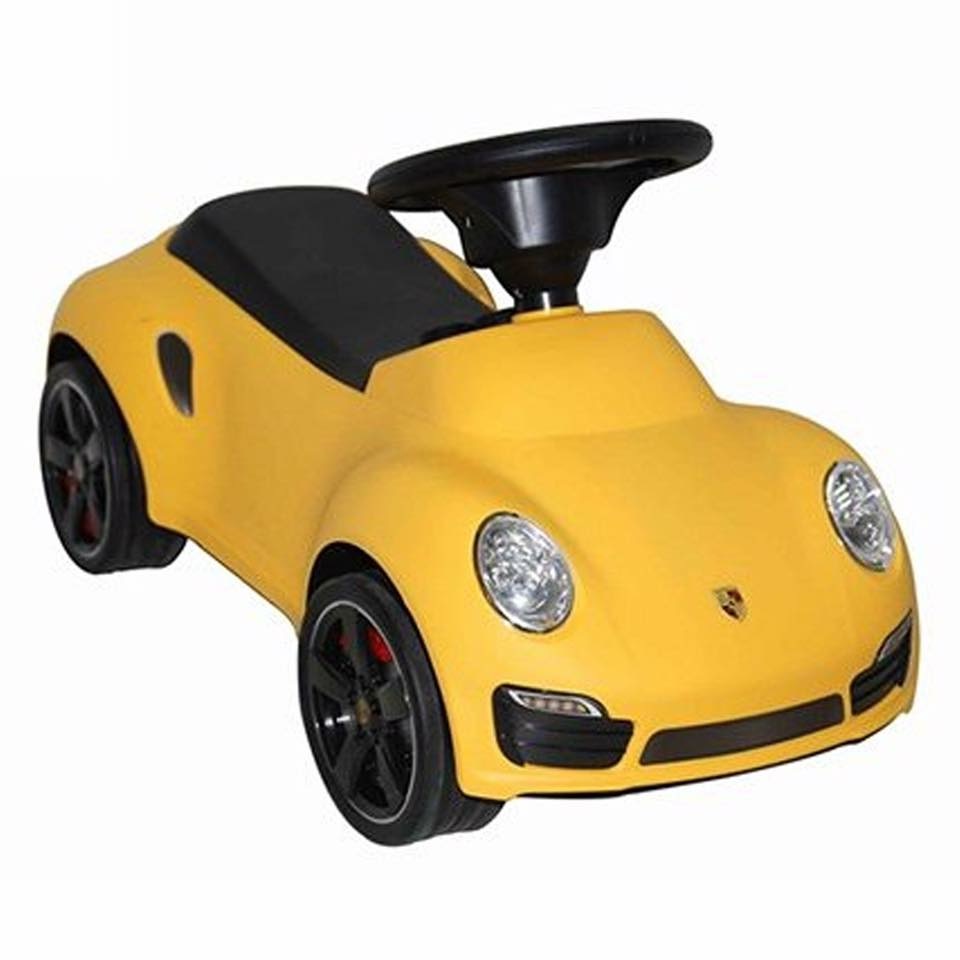 รถซุปเปอร์คาร์ขาไถลิขสิทธิ์แท้ของรถยนต์ Porsche รุ่น Porsche 911 Turbo Push Car - Yellow