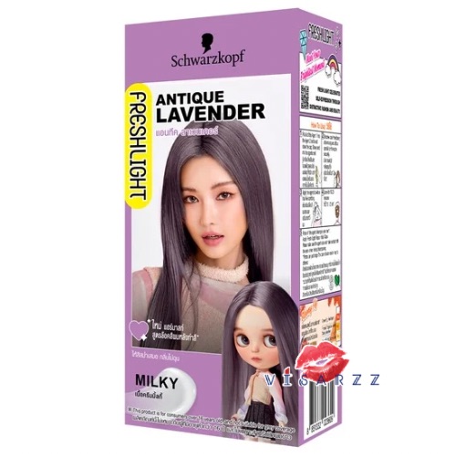 ( Antique Lavender ) Schwarzkopf Freshlight Milky Color สีเเอนทีค ลาเวนเดอร์ สวารอฟสกี้ ยาย้อมสีผม ยาเปลี่ยนสีผม สีเเอนทีค ลาเวนเดอร์