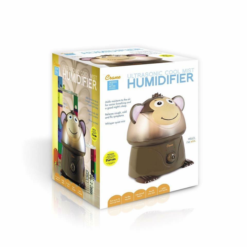 เครื่องสร้างความชื้นในอากาศ Crane USA Adorable Ultrasonic Cool Mist Humidifier (Mya the Monkey)