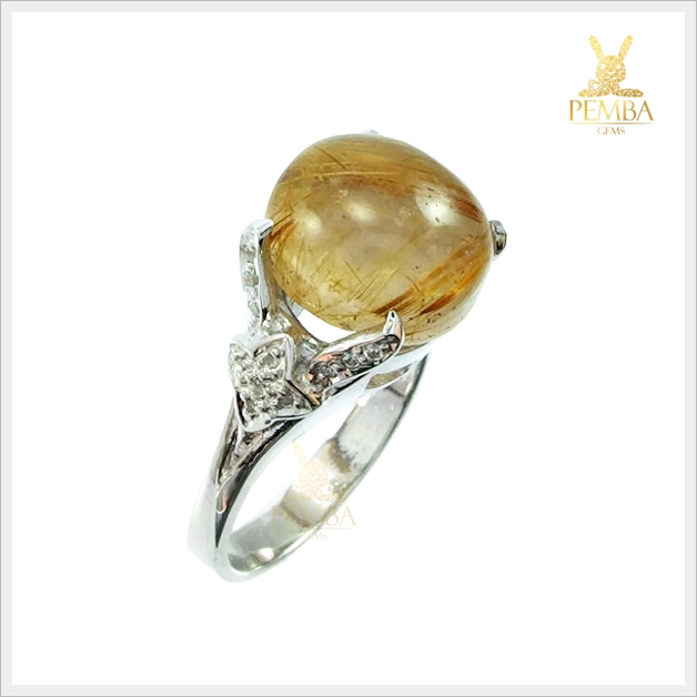 แหวนไหมทองแท้ เงินแท้ ชุบทองคำขาว