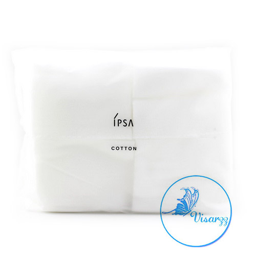 (สินค้าเคาท์เตอร์ไทย) Ipsa Silk Cotton 100% 120 แผ่น สำลีสำหรับเช็ดหน้า เนื้อฝ้ายบริสุทธิ์ ไม่เป็นขุย คุณภาพดีเยี่ยม