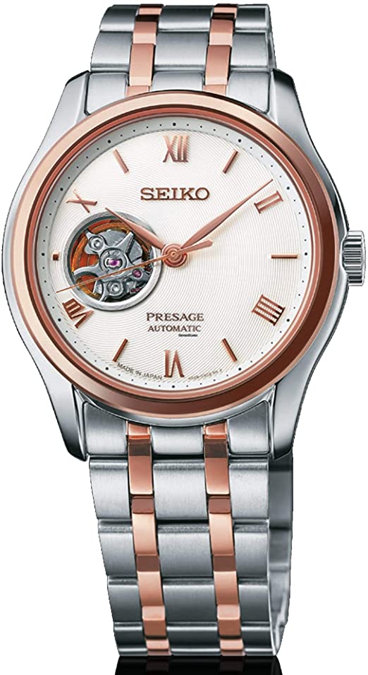 Karnvera Shop นาฬิกาข้อมือผู้ชาย Seiko Presage SSA412J1 Men's Steel Pink Watch